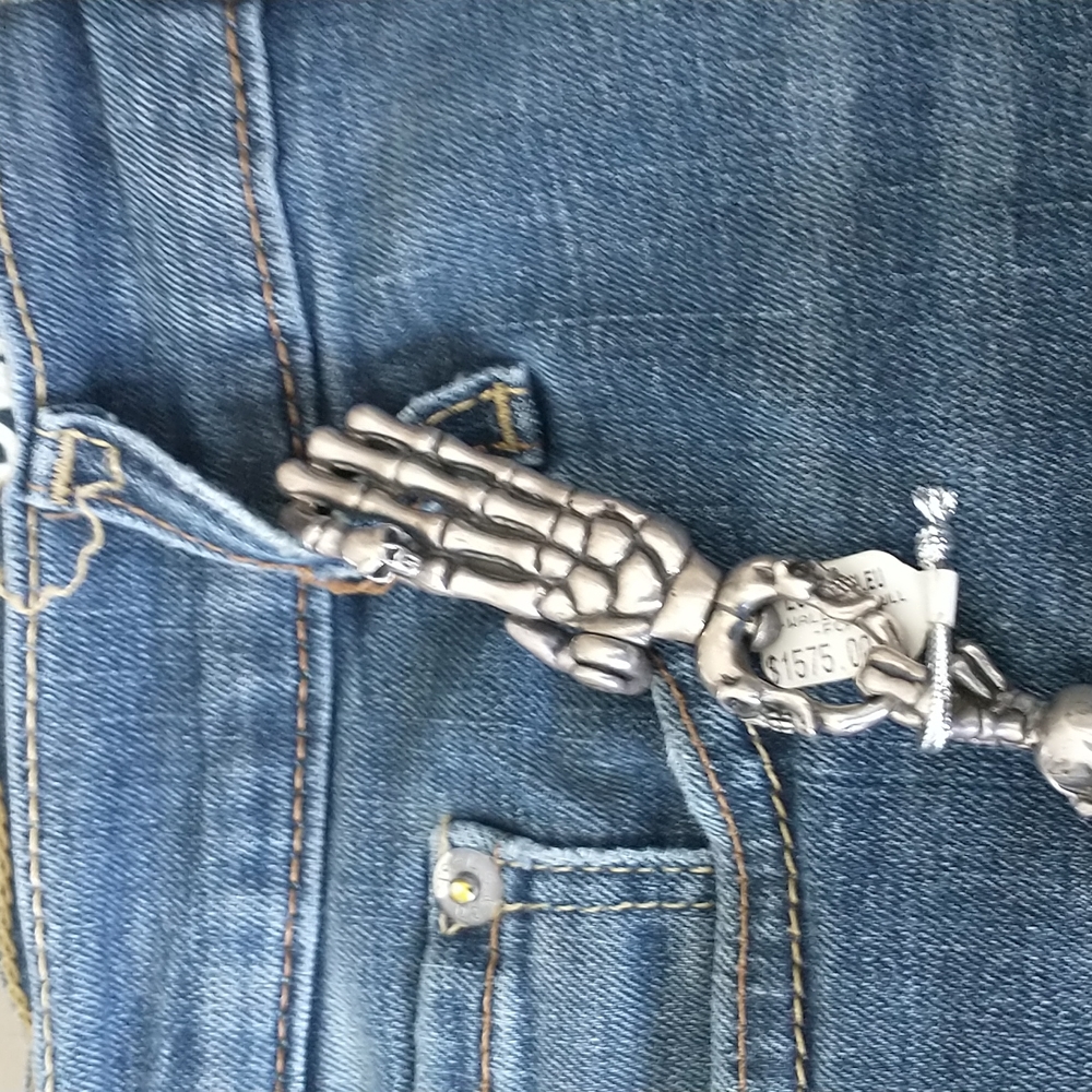 STERLING SILVER WALLET  CHAIN,  ONE OF A KIND - Picture 9 of 13